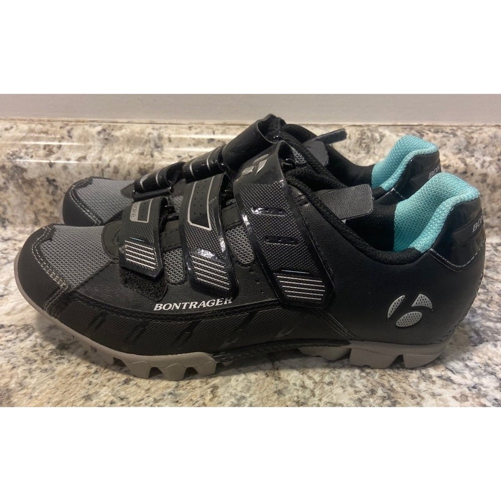 Bontrager Mens Evoke 435857 Black Hook And Loop Bike Cycling Shoes Size US 6.5